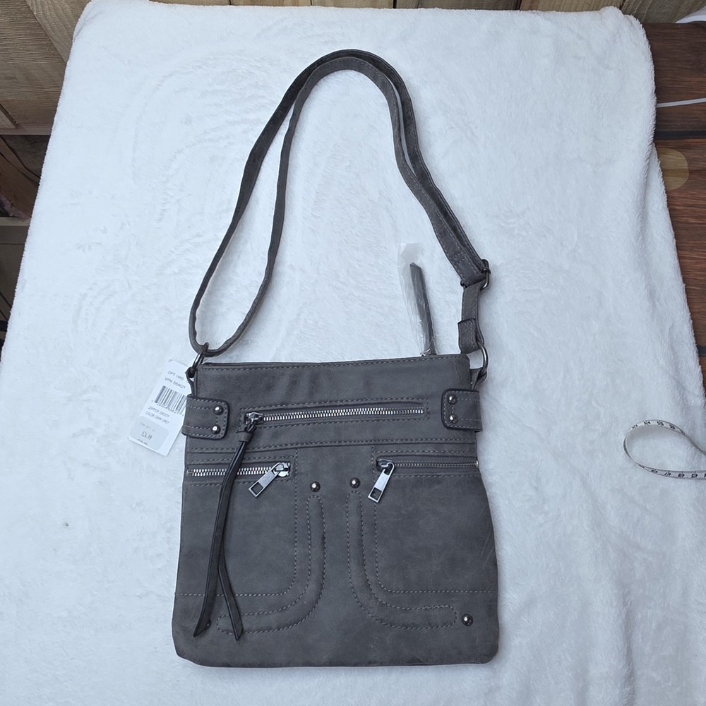 Elegant Gray Crossbody Bag